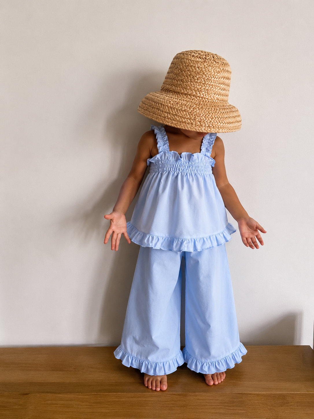Ensemble en popeline bleu