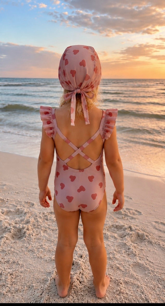 Maillot une pièce avec bonnet