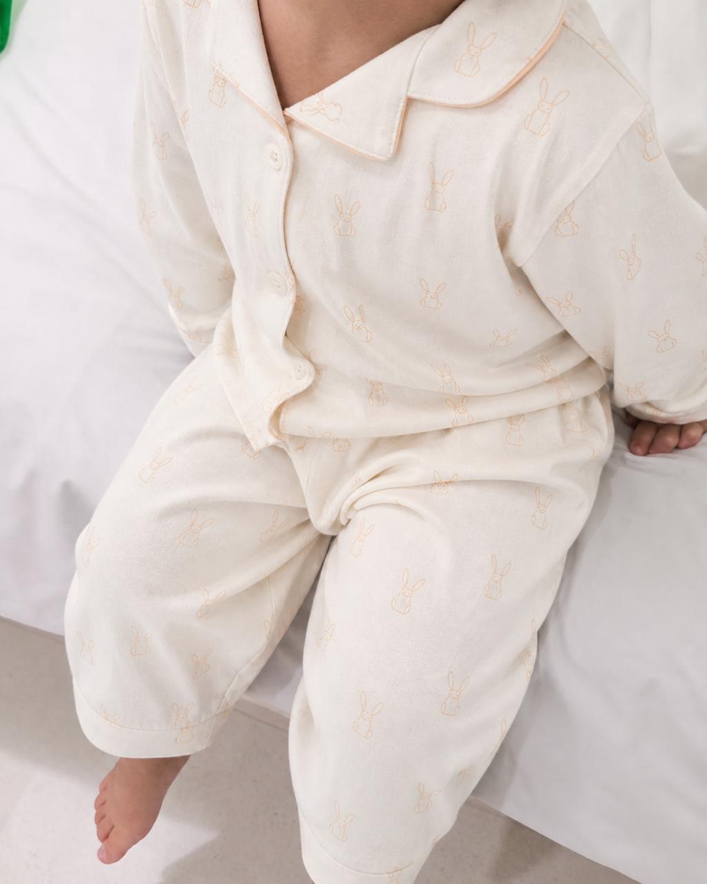 Pyjama jaune poussin à motif
