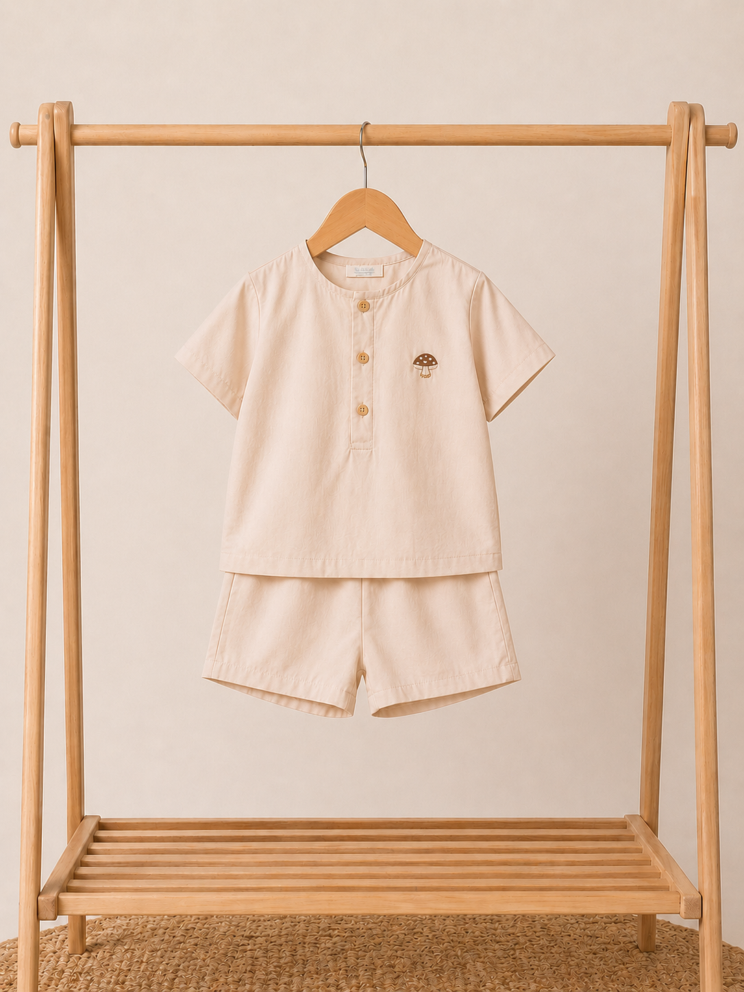 Ensemble beige brodé