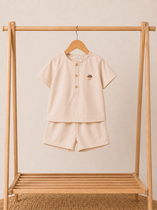 Ensemble beige brodé