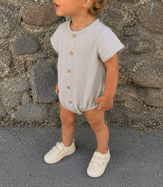 Barboteuse en gaze de coton