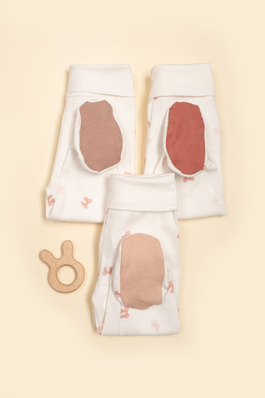 2 Pantalons corail et beige