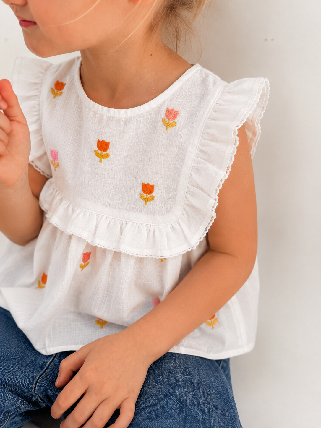 Chemise en lin avec broderie